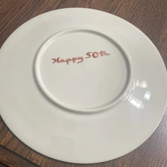 Floral Porcelain Dinner Plate- Collectible - Picture 3 of 4